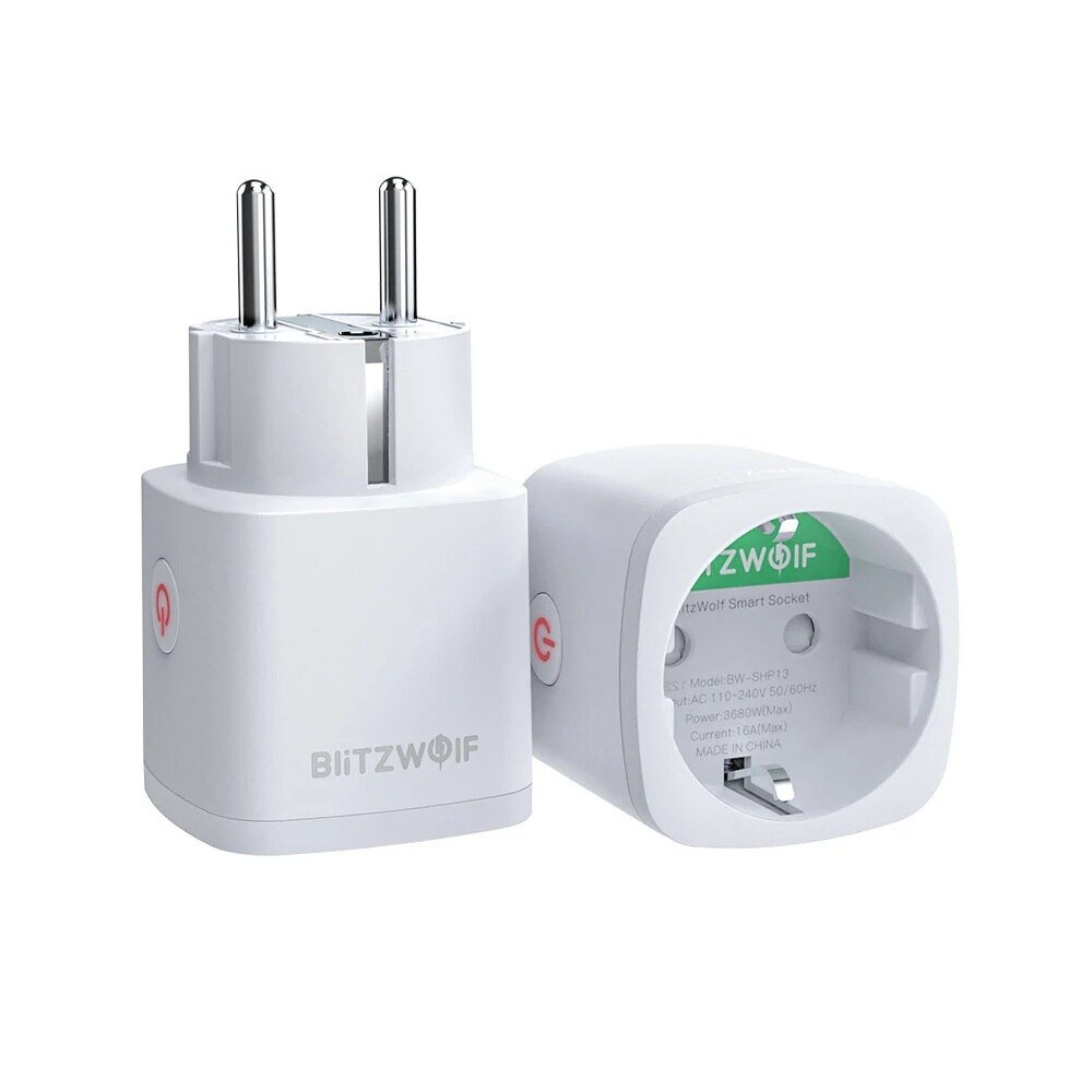 BlitzWolf Zigbe 3.0 Ʈ ,  跮    Ÿ̸, ˷, 16A, 3680W, EU ÷  ܼƮ